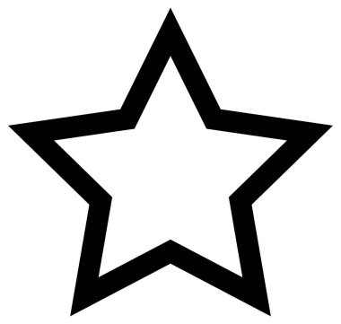 Beyaz arkaplanda yıldız vektör simgesi