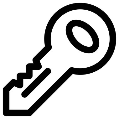 anahtar vektör simgesi. İllüstrasyon biçimi basit düz bir simgedir 