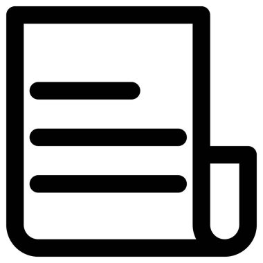 Basit ve minimalist ofis, beyaz üzerine cesur vektör simgesi