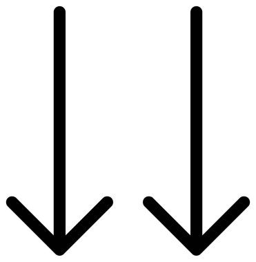 beyaz arkaplanda izole edilmiş yönü olan siyah çizgi ok simgesi 