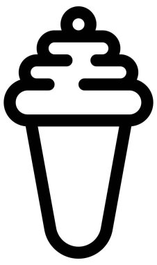 beyaz arkaplanda dondurma vektör simgesi