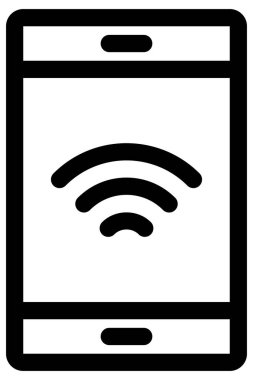 Beyaz arkaplanda wifi düz vektör simgesi