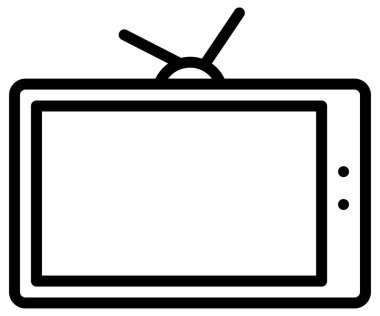 TV düz vektör simgesi
