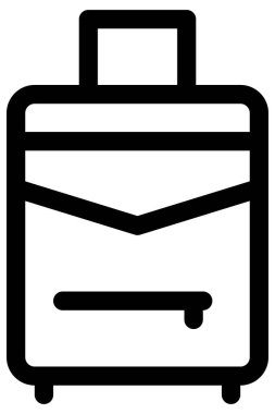 beyaz üzerinde evrak çantası vektör simgesi