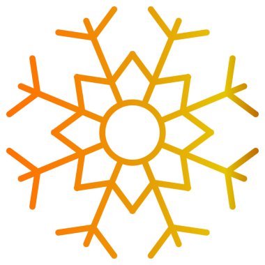 Yılbaşı kar tanesi simgesinin vektör çizimi