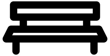 Beyazın üzerinde basit ve minimalist kamp vektör simgesi 