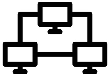 hiyerarşi çizgi vektör simgesi