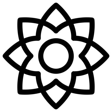 Modern ve fütüristik bir çiçeğin vektör çizimi