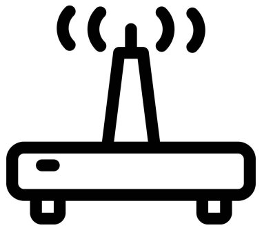 Beyaz arkaplanda wifi düz vektör simgesi