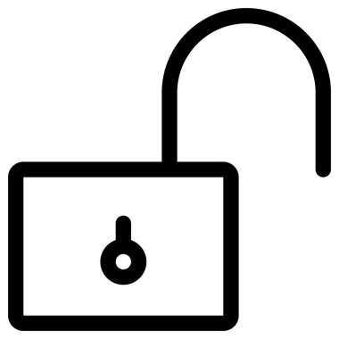 asma kilit düz vektör simgesi