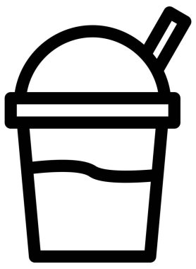 Basit ve minimalist kahve dükkanı vektör simgesi
