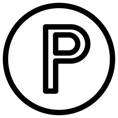 Basit ve minimalist benzin istasyonu kalın vektör simgesi