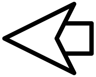 beyaz arkaplanda izole edilmiş yönü olan siyah çizgi ok simgesi 