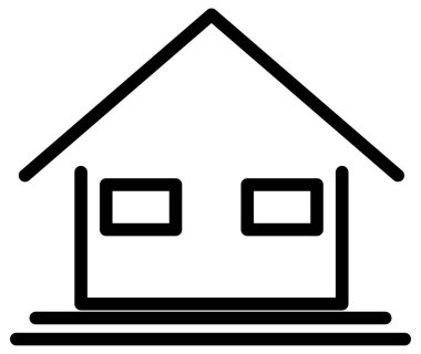 ev satırı vektör simgesi  