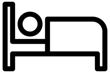 Otel ve servis satırı vektör simgesi.