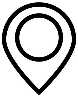 Beyaz arkaplanda gps navigasyon vektör simgesi