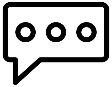 Beyaz arkaplanda bir sohbet simgesi karikatürü