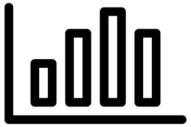 çubuk grafik vektör simgesi