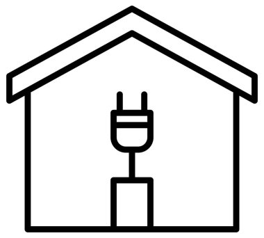 Beyaz üzerine basit ve minimalist ekoloji çizgi vektör simgesi