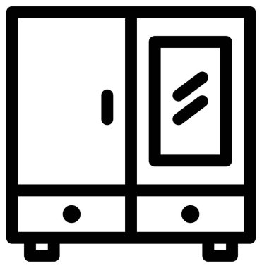 Mobilya simgesinin vektör illüstrasyonu