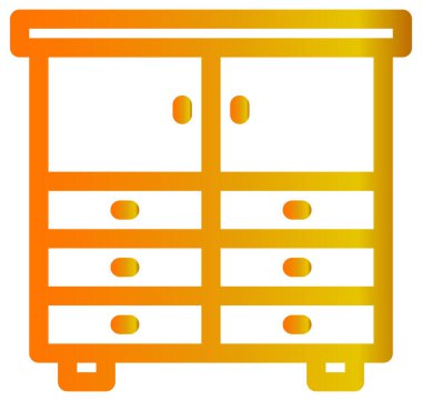 Mobilya simgesinin vektör illüstrasyonu