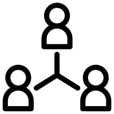 Basit ve minimalist ofis, beyaz üzerine cesur vektör simgesi