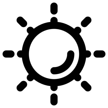 yaz koyu simgesi, vektör illüstrasyonu 