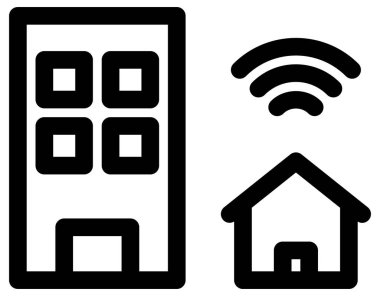 Beyaz üzerine ev vektörü simgesinden basit ve minimalist çalışma