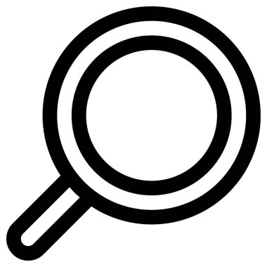 büyütme cam çizgi vektör simgesi