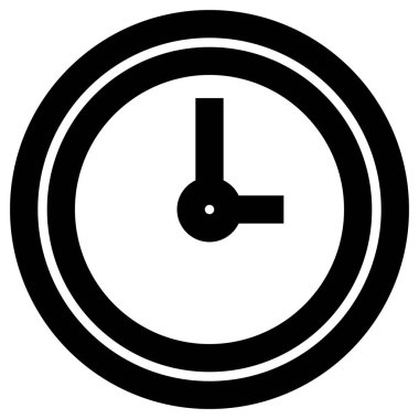 Saat simgesi, vektör illüstrasyonu. düz tasarım biçimi