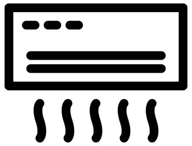 Ofis vektör simgesi. biçim iki renkli düz sembol, siyah ve beyaz renkler, yuvarlak açılardır