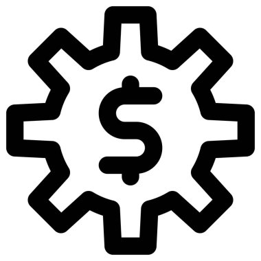 Basit ve minimalist finans cesur vektör simgesi