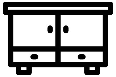 Mobilya simgesinin vektör illüstrasyonu