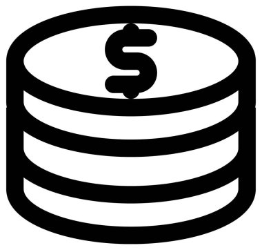 Basit ve minimalist finans cesur vektör simgesi