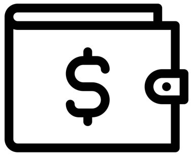 Basit ve minimalist finans cesur vektör simgesi