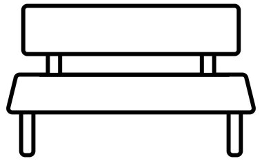 Mobilya simgesinin vektör illüstrasyonu