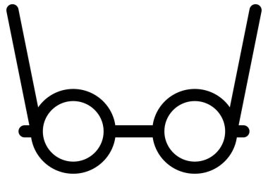 gözlük simgesi, vektör illüstrasyonu