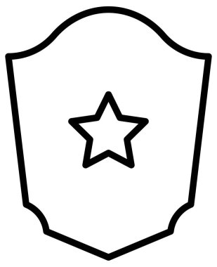 Basit ve minimalist askeri vektör simgesi