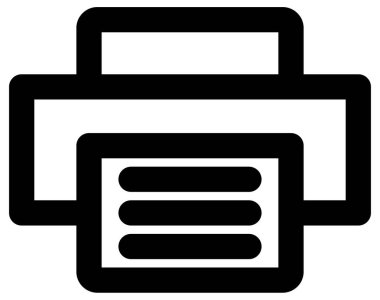 Beyaz arkaplanda yazıcı vektör simgesi