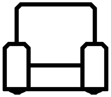 Mobilya simgesinin vektör illüstrasyonu