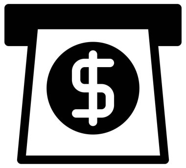 Basit ve minimalist finans cesur vektör simgesi