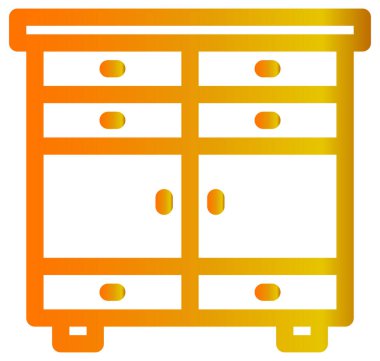 Mobilya simgesinin vektör illüstrasyonu