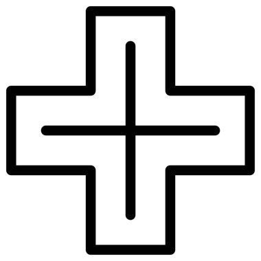 tıbbi ve sağlık çizgisi vektör simgesi.