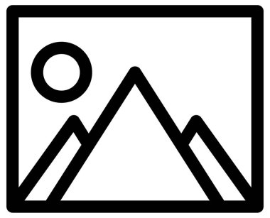 Dağların ve güneşin çizimi