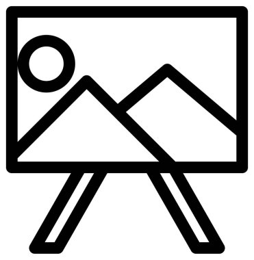 yaz ve manzara vektör simgesi.