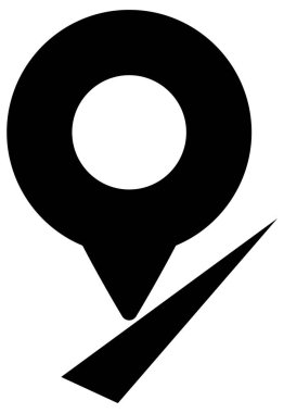 Harita işaretleyici simgesi, vektör illüstrasyonu