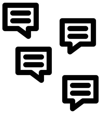 Sohbet ikonu, vektör illüstrasyonu. düz tasarım biçimi