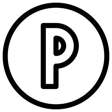 Bir harf simgesinin vektör illüstrasyonu