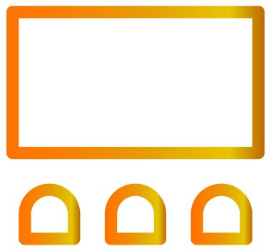 Bir dizi sarı ve siyah renk dizininin vektör resmi