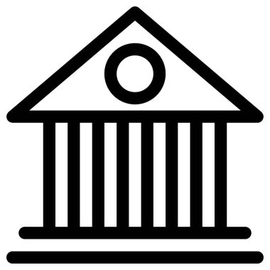 Basit ve minimalist hükümet ve beyaz üzerine aday vektör simgesi